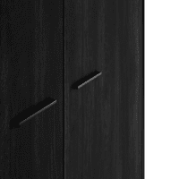 Nazaire Black Wood Effect 2 Door Wardrobe - LD