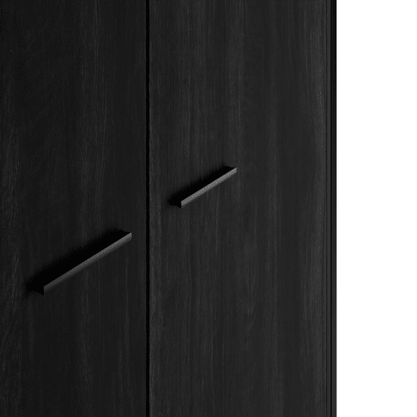Nazaire Black Wood Effect 2 Door Wardrobe - LD