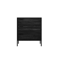 Nazaire Black Wood Effect 3 Drawer Chest - LD
