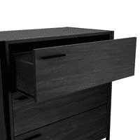 Nazaire Black Wood Effect 3 Drawer Chest - LD