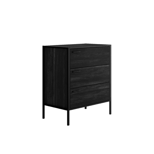 Nazaire Black Wood Effect 3 Drawer Chest - LD