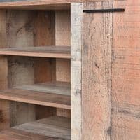 Nazaire Distressed Oak Effect 2 Door Shoe Cabinet 19LD369