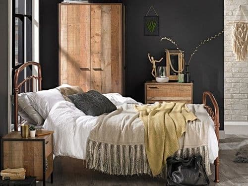 Nazaire Distressed Oak Effect 3 Piece Bedroom Set 19LD92