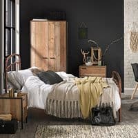 Nazaire Distressed Oak Effect Bedside 19LD89