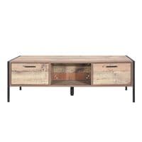 Nazaire Distressed Oak Effect Coffee Table With Drawers 19LD364
