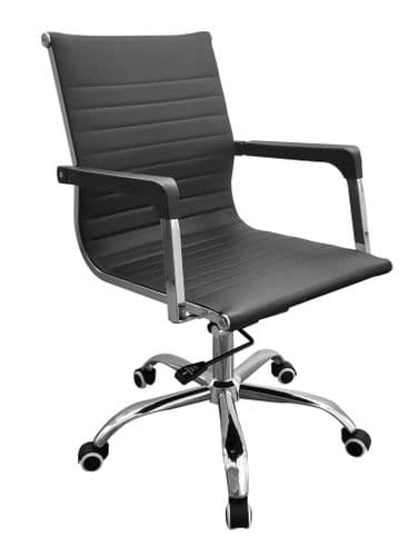 Nero Study Chair in Black & Chrome Base LFCH30-BK CP