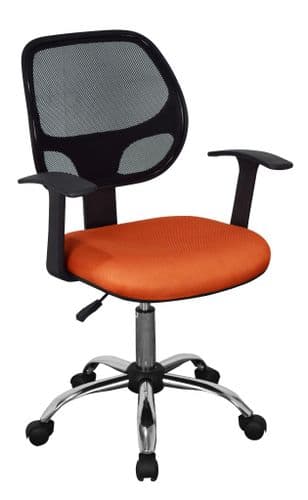 Nero Study Chair in Orange & Chrome Base LFCH29-OR CP