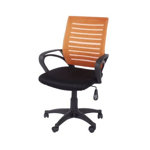 Nero Study Chair with Arms Orange & Black Base LFCH27-OR CP