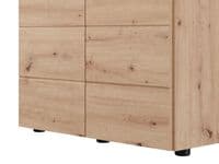 Nevis Oak Effect Narrow 2 Door Space-Saving 78.5cm Wide Wardrobe - 11014819 S/O