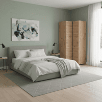 Nevis Oak Effect Narrow 2 Door Space-Saving Corner Wardrobe - 11014891 S/O