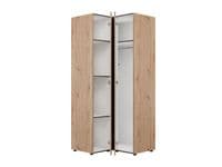 Nevis Oak Effect Narrow 2 Door Space-Saving Corner Wardrobe 95cm - 11014891 S/O