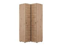 Nevis Oak Effect Narrow 2 Door Space-Saving Corner Wardrobe 95cm - 11014891 S/O