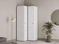 Nevis White 3 Piece Large Corner Wardrobe Modular Set