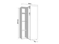 Nevis White L Shaped Corner Wardrobe - Online Outlet