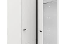 Nevis White L Shaped Corner Wardrobe - Online Outlet