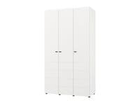 Nevis White Narrow 3 Door Space-Saving 117cm  Wardrobe - 11014949