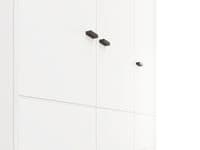 Nevis White Narrow 3 Door Space-Saving 117cm  Wardrobe - 11014949