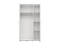Nevis White Narrow 3 Door Space-Saving 117cm  Wardrobe - 11014949