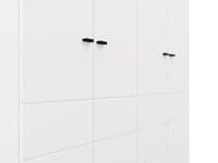 Nevis White Narrow 4 Door Space-Saving 155cm Wardrobe - 11014951