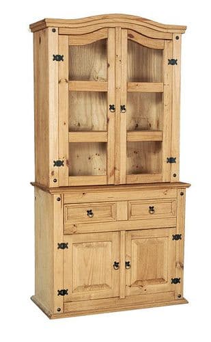 New Corona Pine Buffet And Hutch 2 Door Dresser HL57