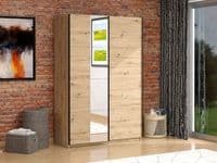 Cellini White Gloss Free Standing Sliding Wardrobe - FurnitureFactor