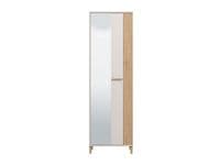Novara Cashmere Taupe And Artisan Oak Effect Slim Narrow Shallow Depth Wardrobe  59.5cm- 11013554 RZ