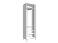 Novara Cashmere Taupe And Artisan Oak Effect Slim Narrow Shallow Depth Wardrobe  59.5cm- 11013554 RZ