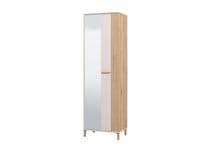 Novara Cashmere Taupe And Artisan Oak Effect Slim Narrow Shallow Depth Wardrobe  59.5cm- 11013554 RZ