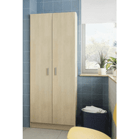 Utility Cupboard - Oak Effect Tall 2 Door Universal Storage 
