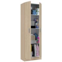 Utility Cupboard - Oak Effect Tall 2 Door Universal Storage 
