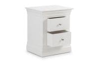 Oldenburg White Lacquered 2 Drawer Bedside 24JB273