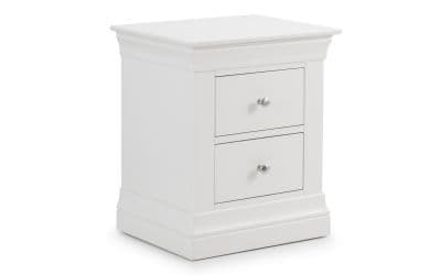 Oldenburg White Lacquered 2 Drawer Bedside 24JB273