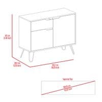 Olive Sideboard 2 Door 1 Drawer in Pine MN915 CP
