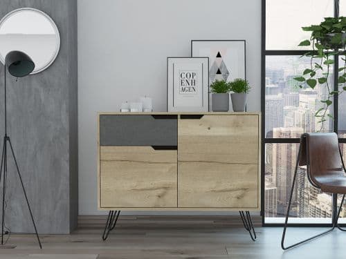 Olive Sideboard 2 Door 1 Drawer in Pine MN915 CP
