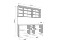 Oliver 200cm Graphite Grey Kitchen Units - 11012183