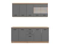 Oliver 200cm Graphite Grey Kitchen Units - 11012183