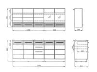 Oliver 200cm Graphite Grey Kitchen Units - 11012183