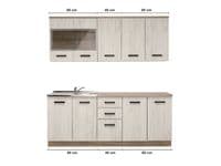 Oliver White Oak Effect Kitchen Cupboards Storage Units - 11008675