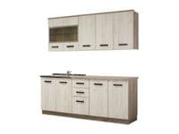 Oliver White Oak Effect Kitchen Cupboards Storage Units - 11008675