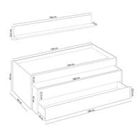 Olmo White & Oak Effect Single Bed with 1 Drawer and Shelf - 0K7438A - O/S