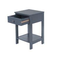 Options Blue Shaker, 1 Drawer Petite Bedside Cabinet BSB409 CP