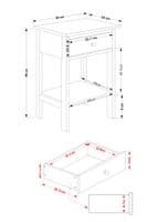 Options Blue Shaker, 1 Drawer Petite Bedside Cabinet BSB409 CP
