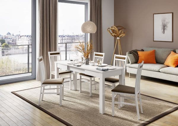 Orion Matt White Extending Table SZOR2-WHT