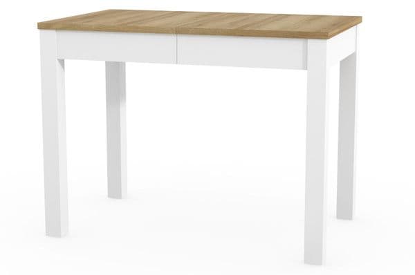 Orion White and Oak Effect Extendable Extending Dining Table - SZY-ORION03
