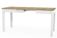 Orion White and Oak Effect Extendable Extending Dining Table - SZY-ORION03