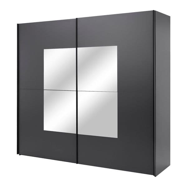 Orlando Grey Large 219cm Mirrored Sliding Door Wardrobe - 8XGGA102