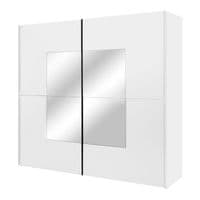 Orlando White Large 219cm Mirrored Sliding Door Wardrobe - 8XIKA202