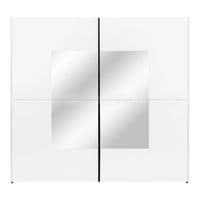 Orlando White Large 219cm Mirrored Sliding Door Wardrobe - 8XIKA202
