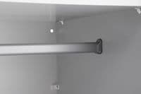 Orlando White Large 219cm Mirrored Sliding Door Wardrobe - 8XIKA202
