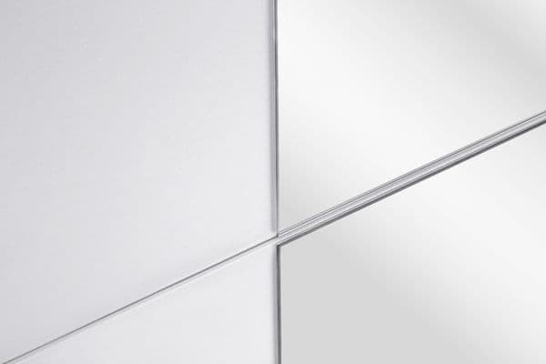 Orlando White Large 219cm Mirrored Sliding Door Wardrobe - 8XIKA202